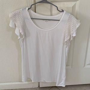 Stella & Dot cotton shirt w/eyelet sleeves.